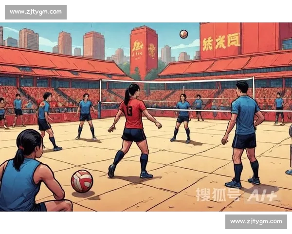 激烈对决 排球赛场上奋力拼搏 展现团队协作与个人技巧的完美碰撞
